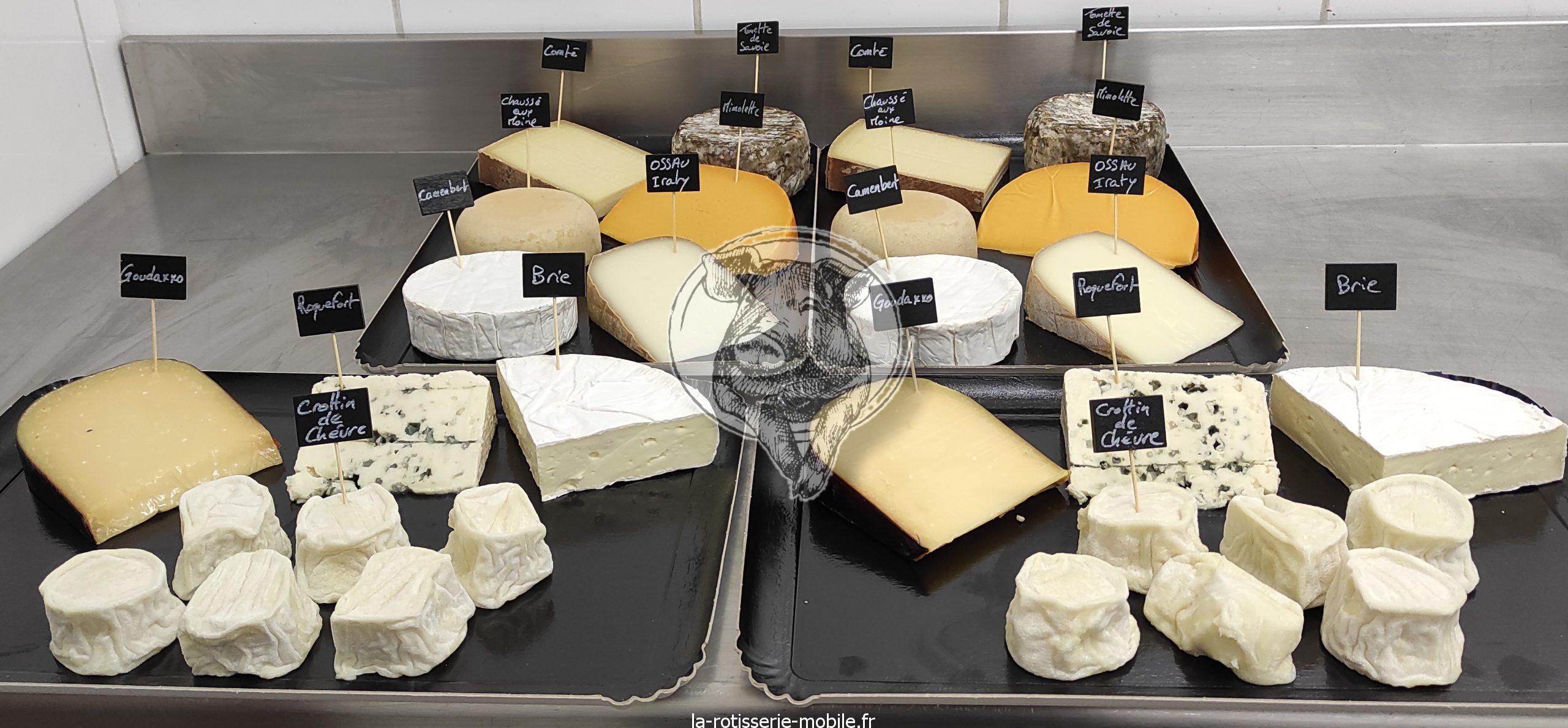 Plateau de dix fromages différents