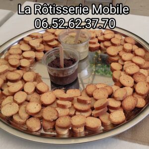 Plateau de 60 tartines grillées by La Rôtisserie Mobile