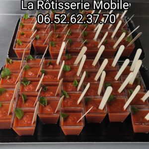 Plateau de 60 verrines Gaspacho by La Rôtisserie Mobile